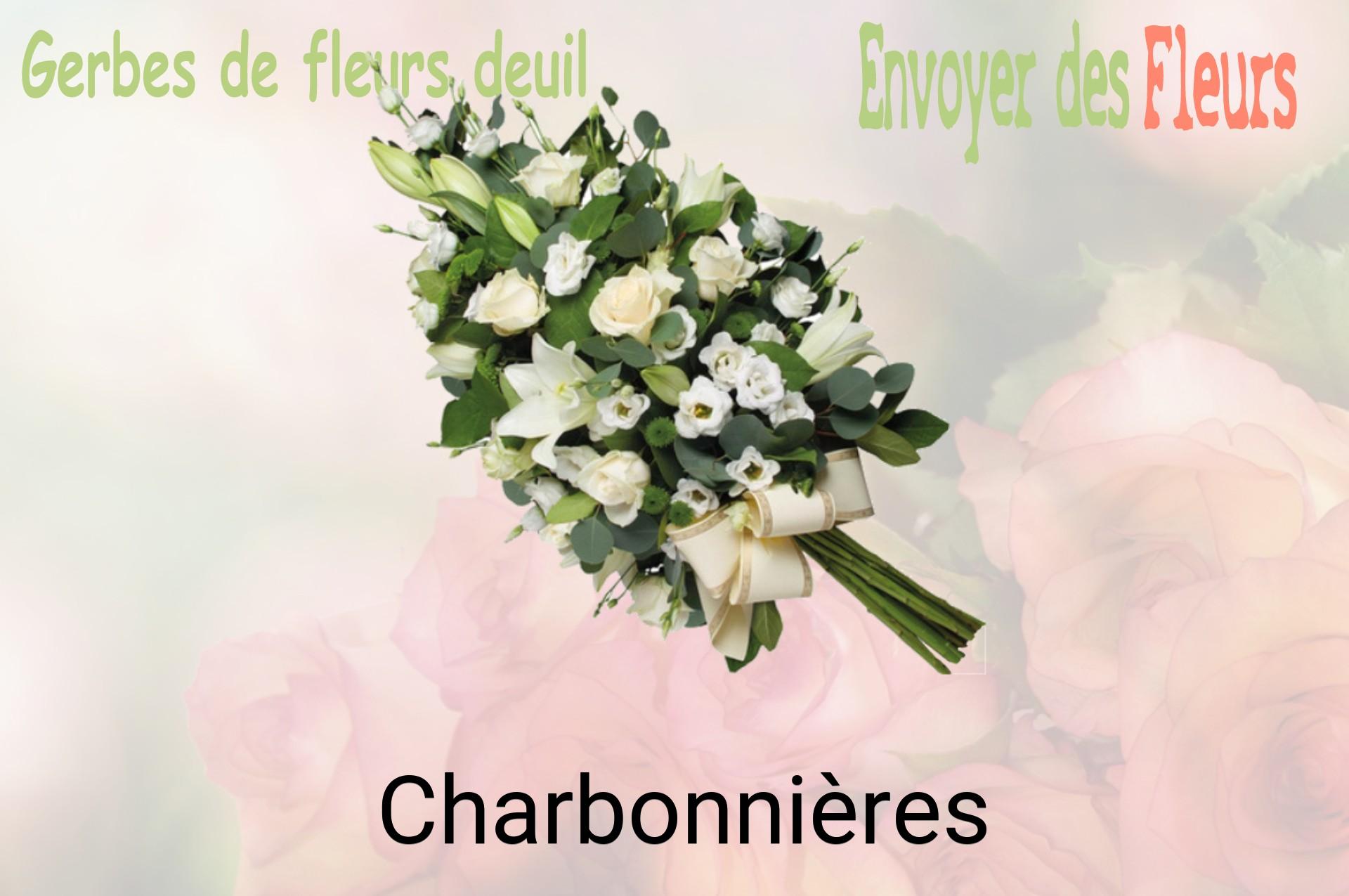Gerbe de fleurs de deuil livrée à Charbonnières